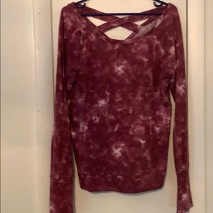 Fuchsia tie dye crewneck